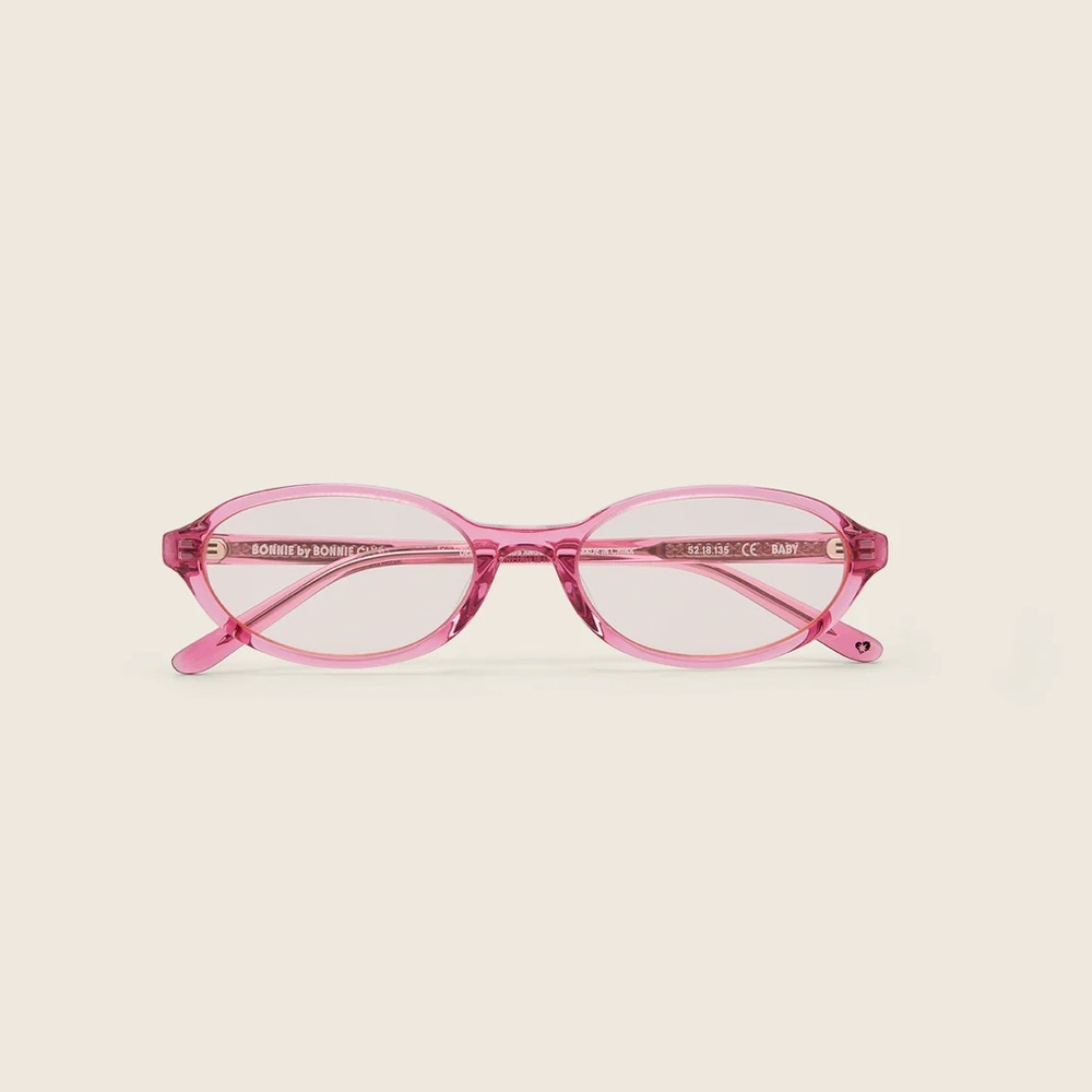 BONNIE CLYDE Pink Tinted Oval Glasses